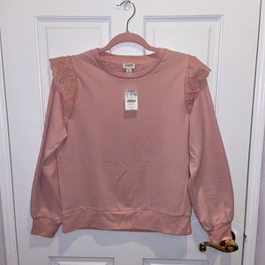 J. Crew Eyelet Ruffle Top